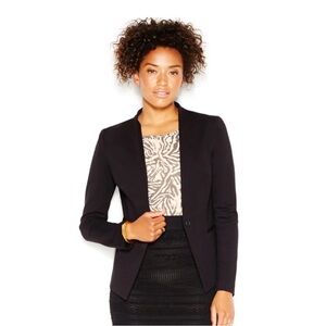 RACHEL Rachel Roy Women's Collarless Ponte Blazer Black 2X